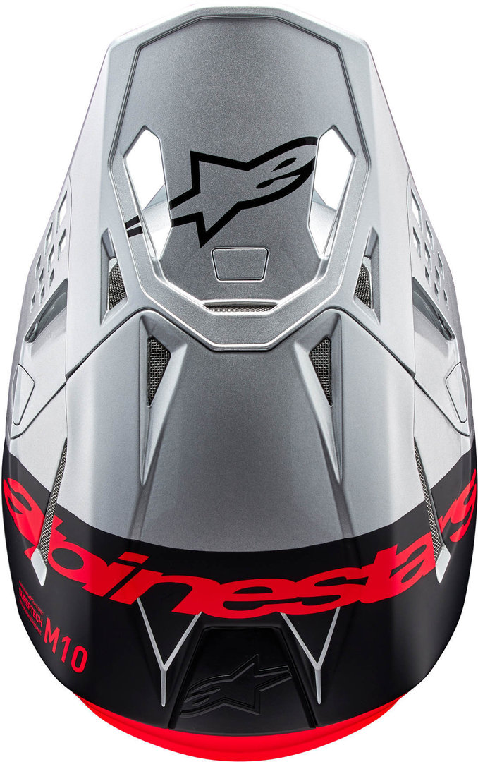 Alpinestars Supertech S-M10 Flood 2024 Cască de motocross Negru/Argintiu/Roșu S (55/56) Figura 2