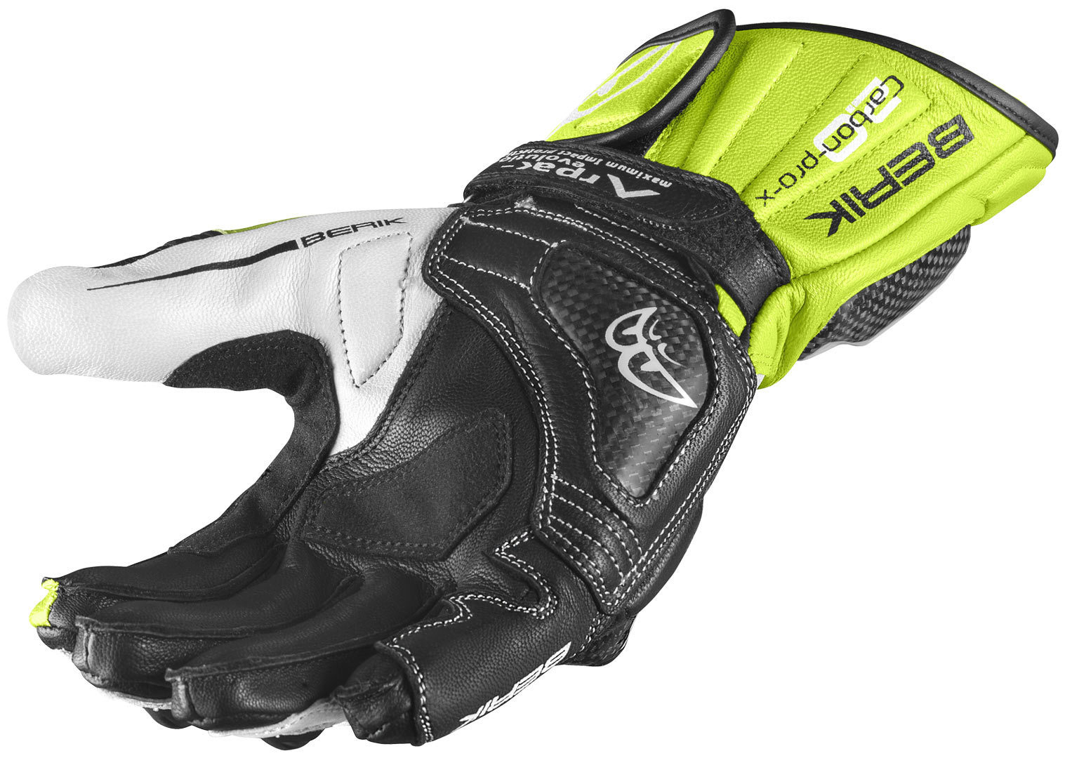 Berik TX-1 Pro Mănuși de motocicletă Negru/Alb/Galben-Neon L Figura 2