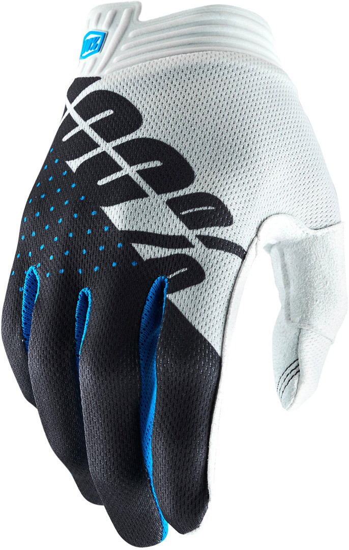 100% Itrack Motocross Gloves white/blue M Figure 1