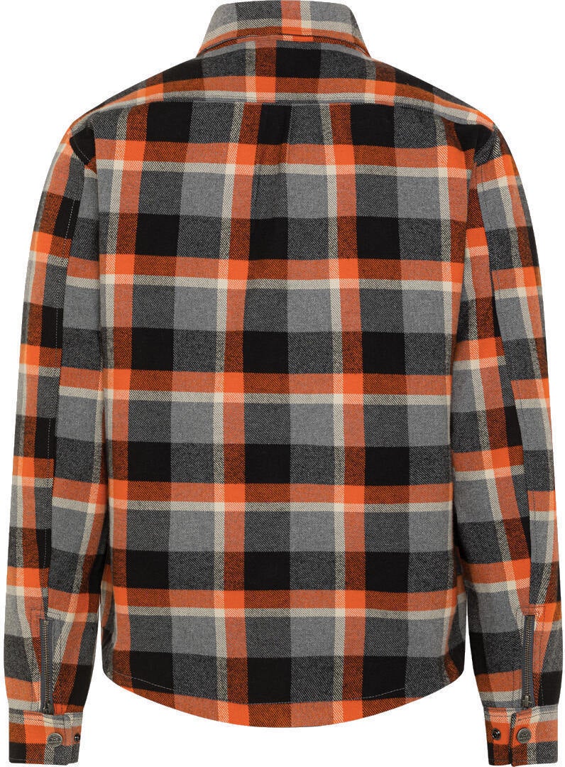 Rokker Memphis Rider Motorcycle Shirt orange/grey M Figure 4