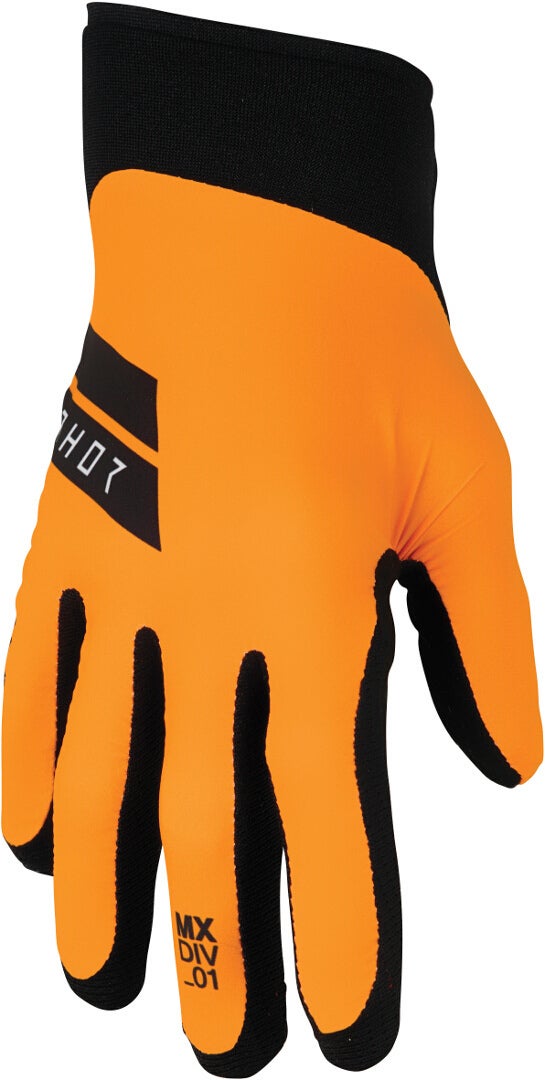 Thor Agile Hero Motocross Gloves orange/black L Figure 1