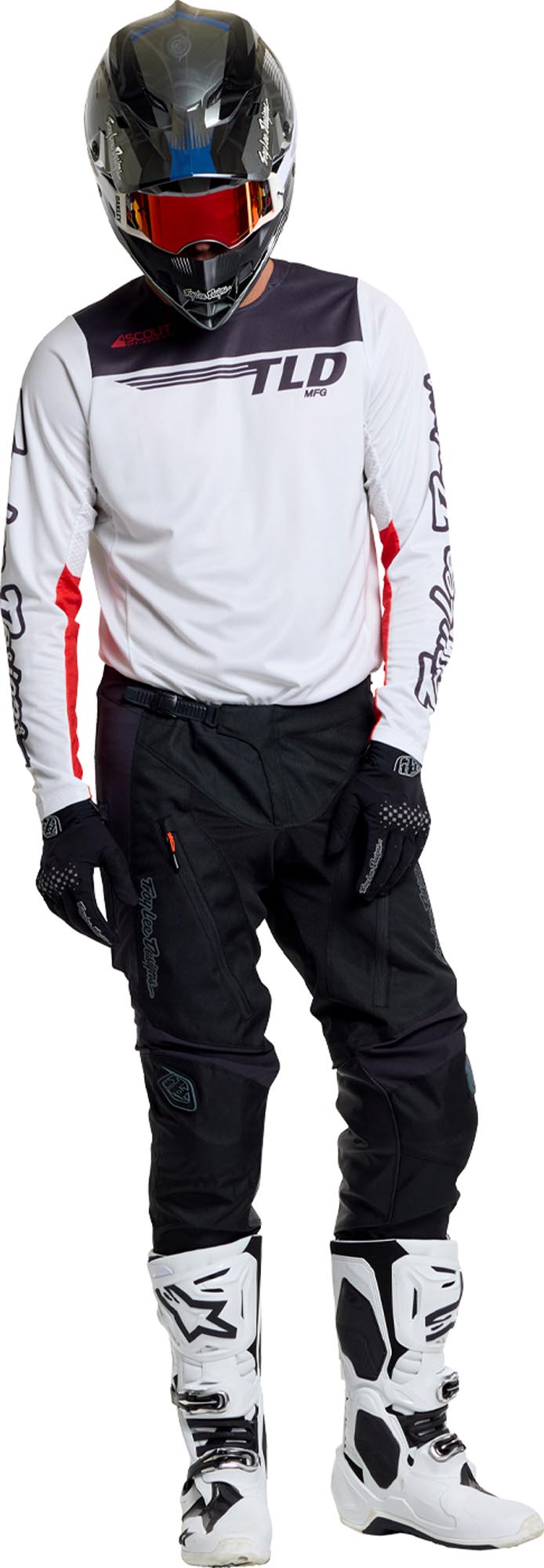 Troy Lee Designs Scout GP Pro Winged Motocross Jersey light grey/anthracite L Figure 14