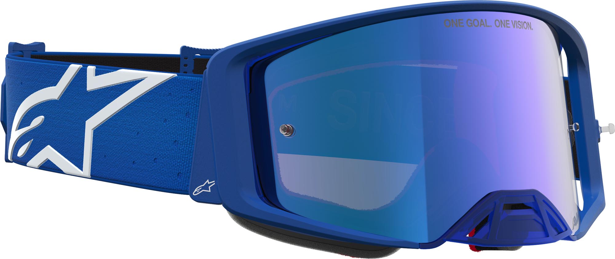 Alpinestars Supertech Vesta Mirror Motocross Goggles blue/white Figure 3