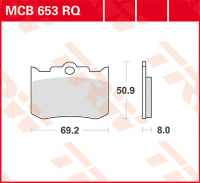 TRW Lucas Racingbelag MCB653RQ Figur 1