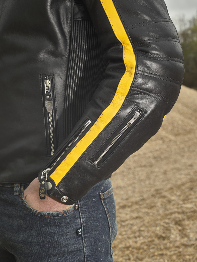 Segura Formula Motorcycle Leather Jacket black/yellow L Figure 2