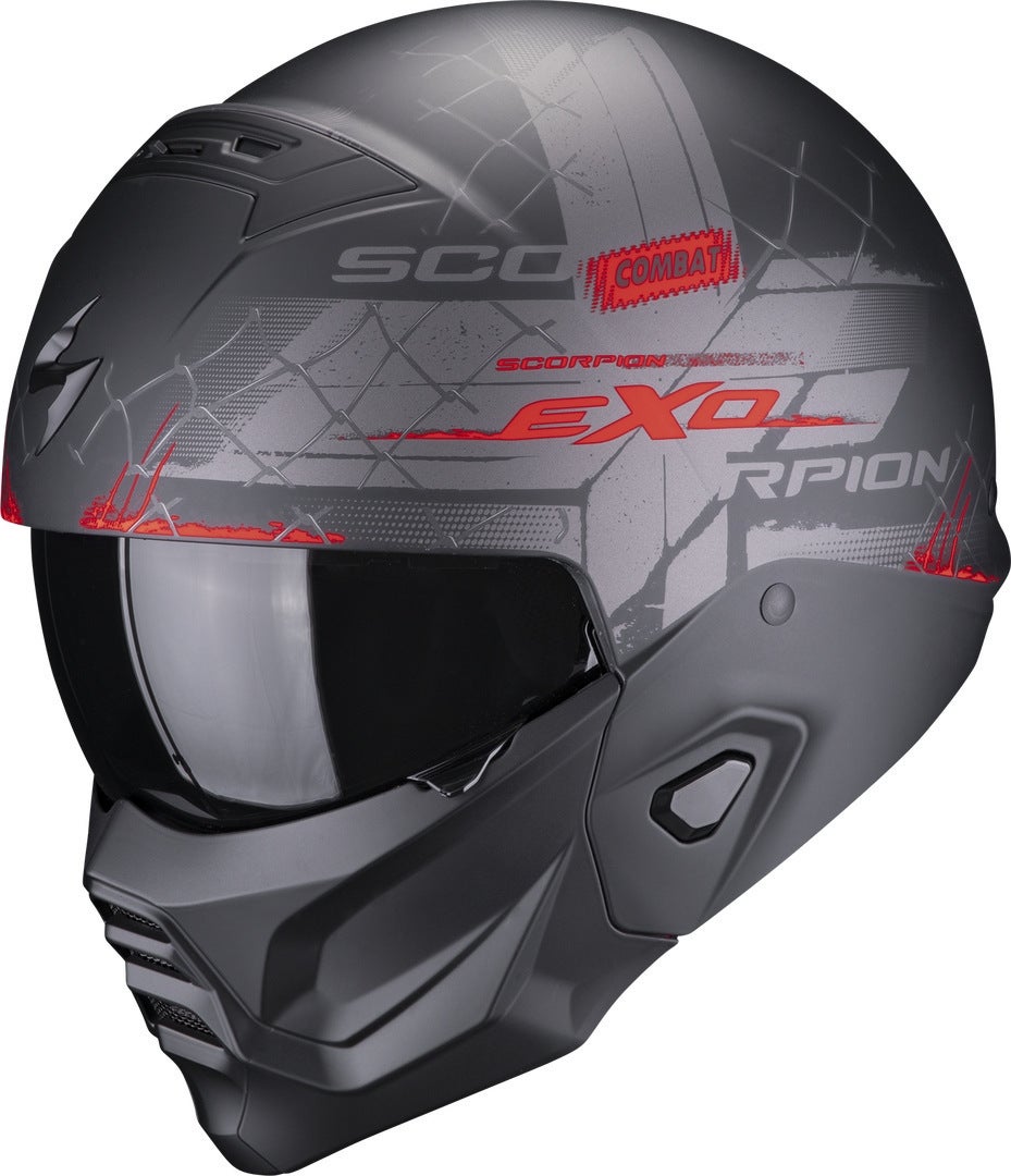 Scorpion EXO-Combat II Xenon Helmet black matt/red M (57/58) Figure 1