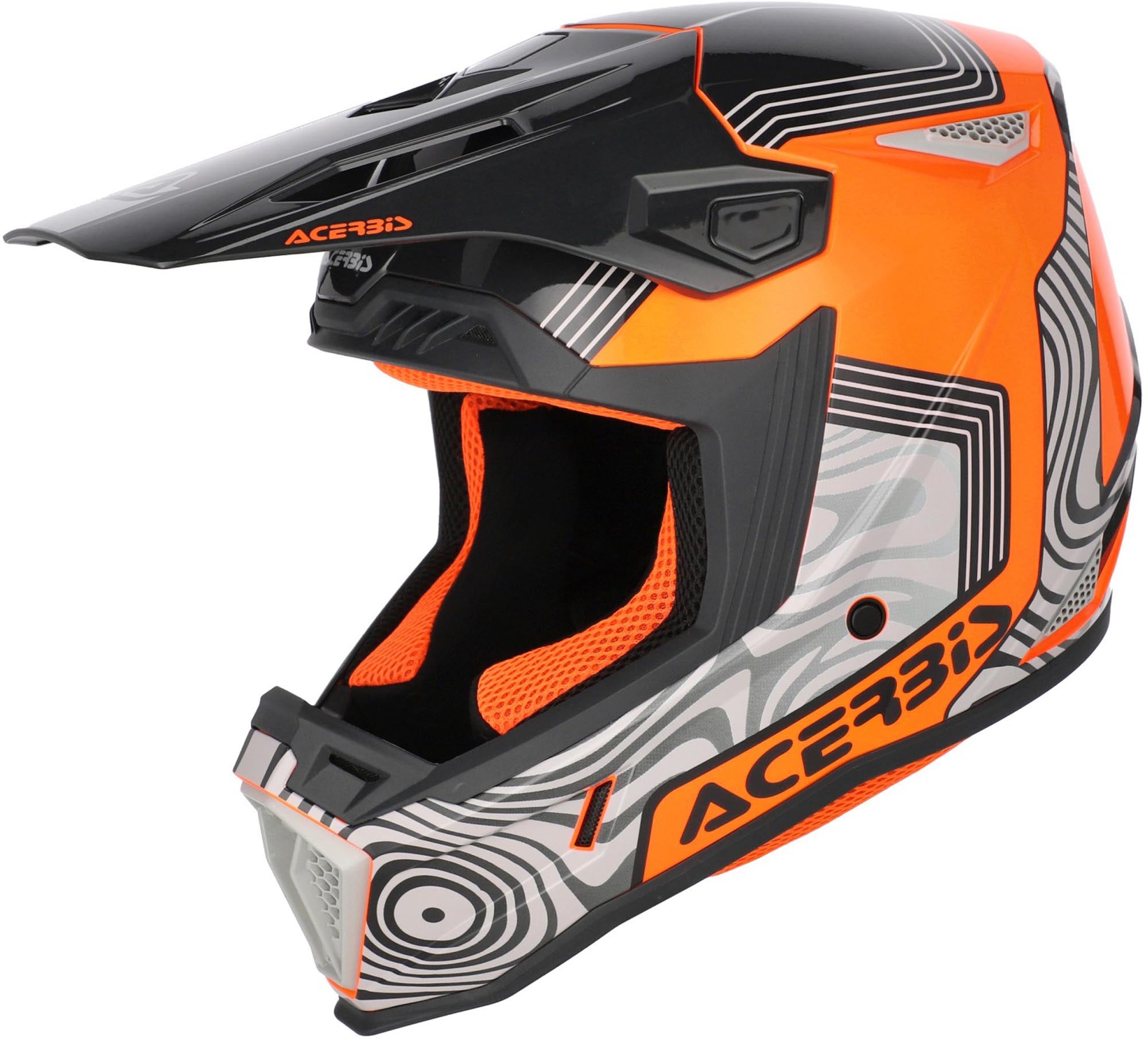 Acerbis Whoops Graphic Motocrosshelm oranje/zwart/grijs S (55/56) Figuur 1