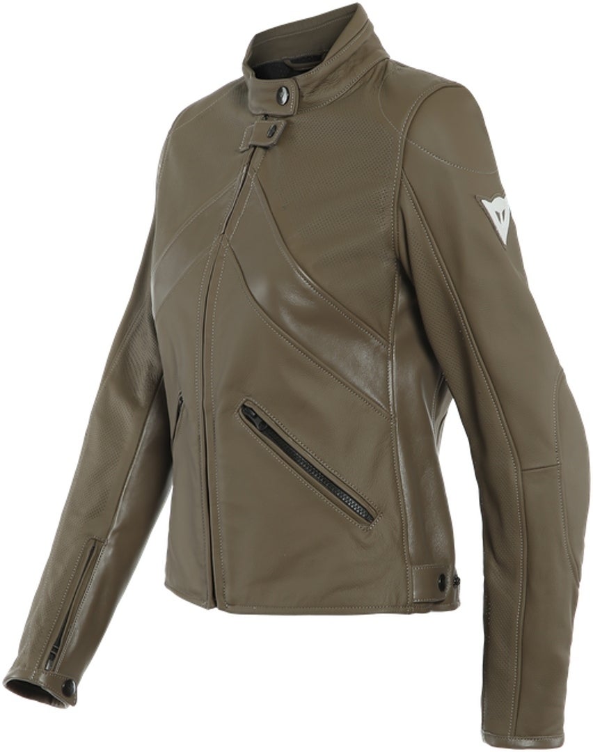 Dainese Santa Monica Perforierte Damen Motorrad Lederjacke hellbraun 48 Abbildung 1