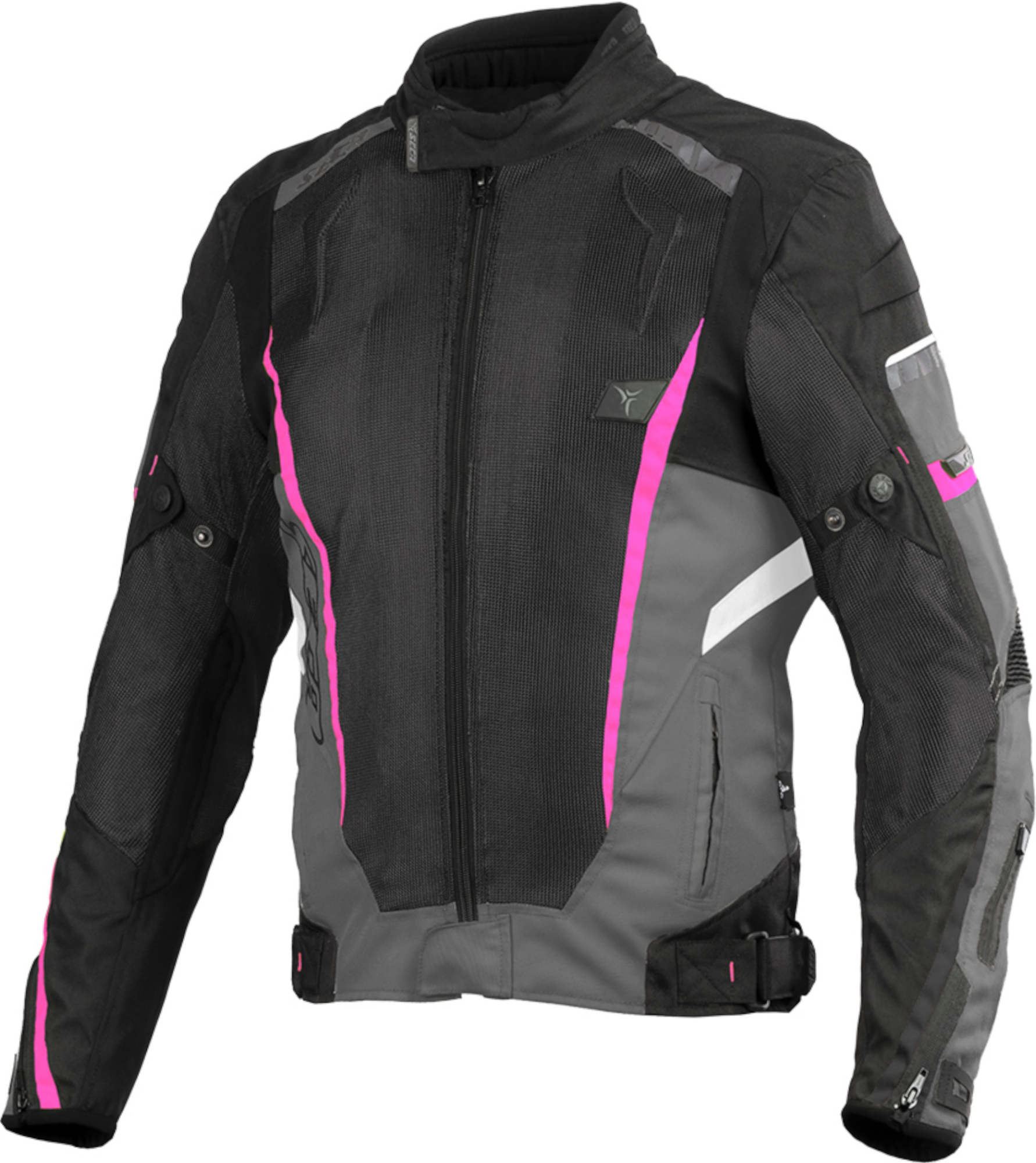 Seca Airflow II Mesh Jaqueta têxtil de motocicleta feminina preto/cinza/rosa L Figura 1