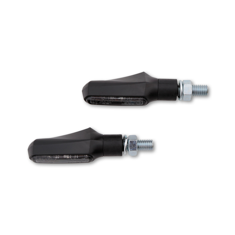HIGHSIDER Smart Shorty-Fin LED-indikator Hus Svart / Lins Rökt (Par), Fram och Bak Figur 1