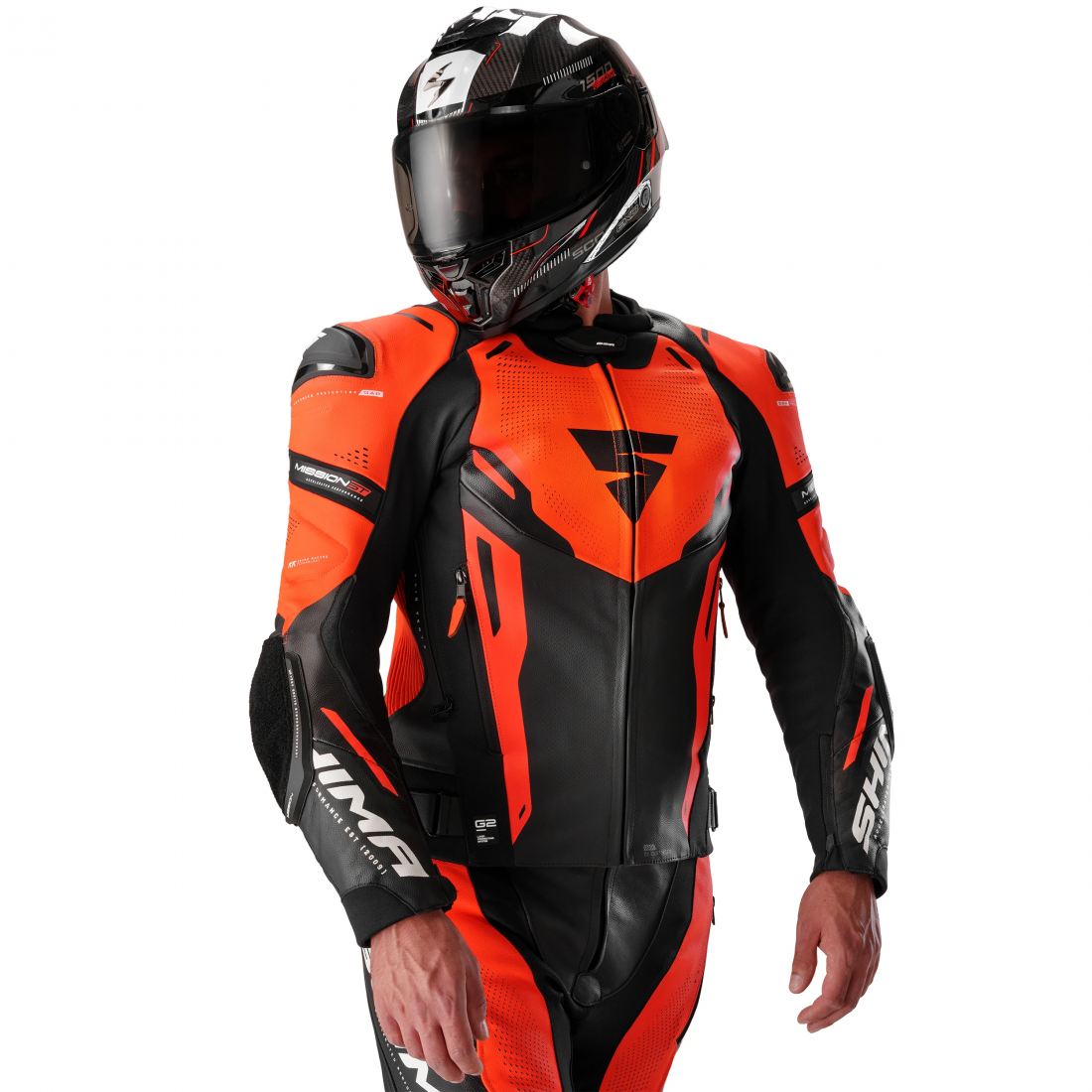 SHIMA Mission ST Veste en cuir moto Rouge 56 Figure 6