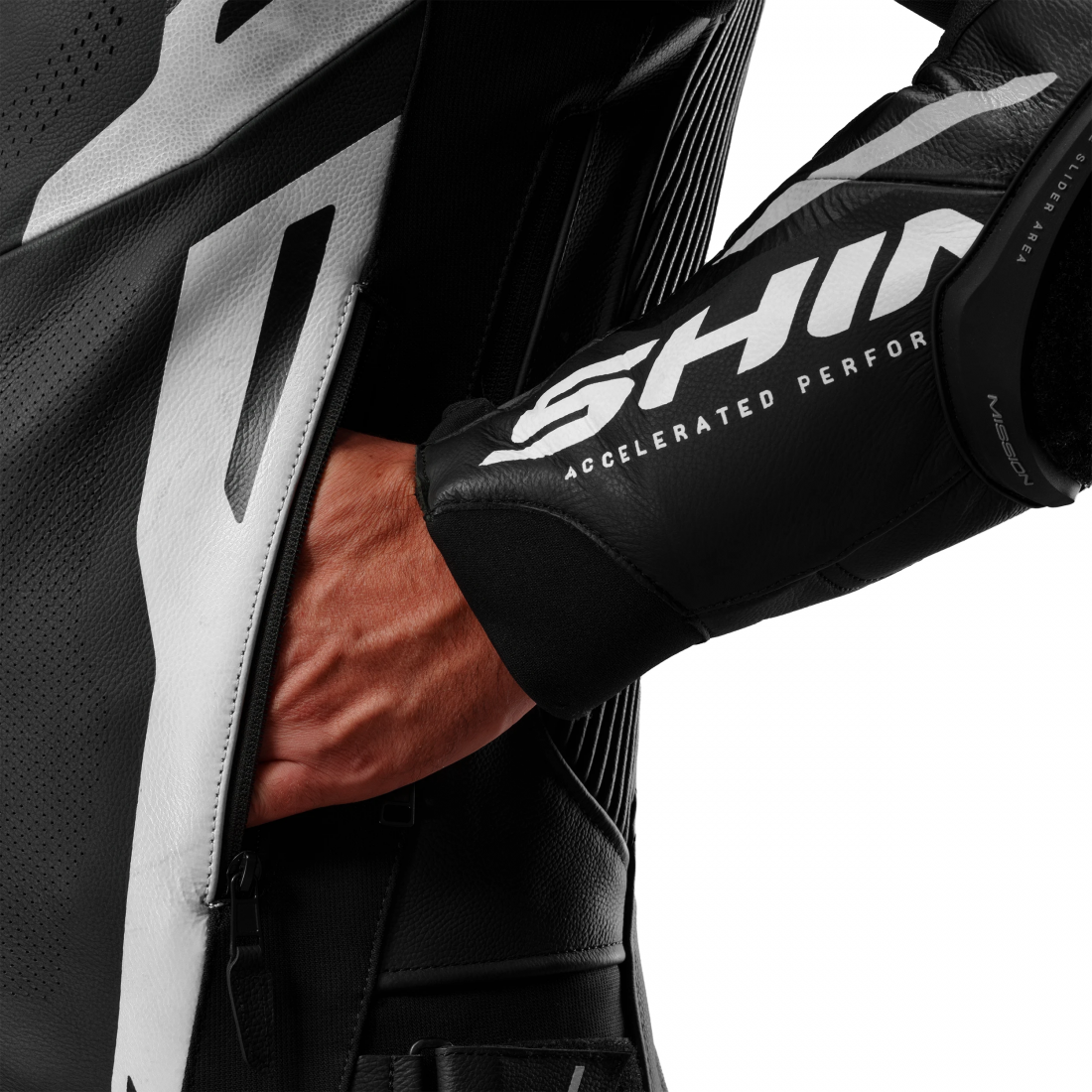 SHIMA Mission ST Jachetă de piele de motocicletă alb/negru 56 Figura 16