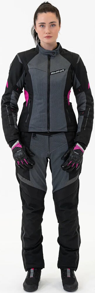 SHIMA Rush 2.0 Vented vandtætte damer motorcykel tekstilbukser sort/grå M Figur 4