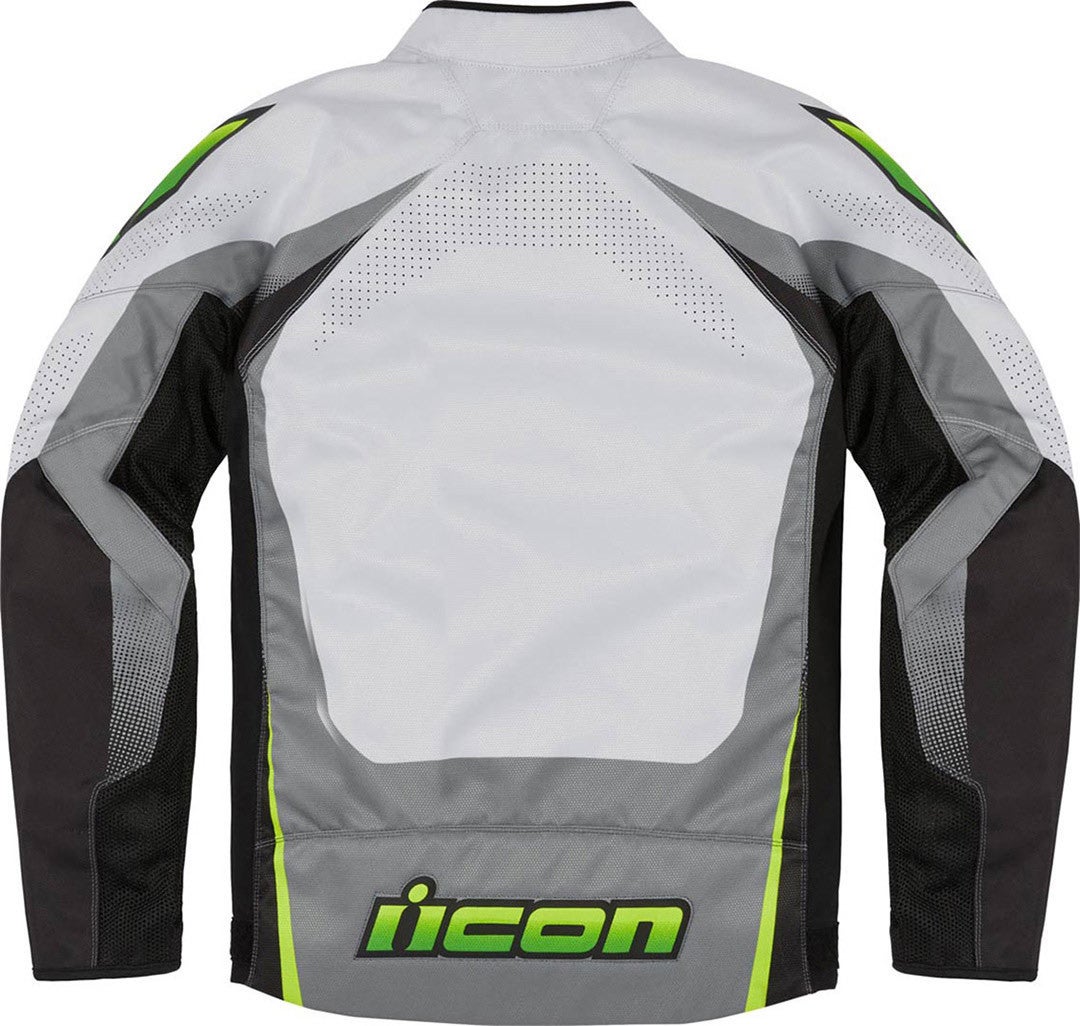 Icon Hooligan Ultrabolt Motorcycle Textile Jacket grey/green XL Figure 2
