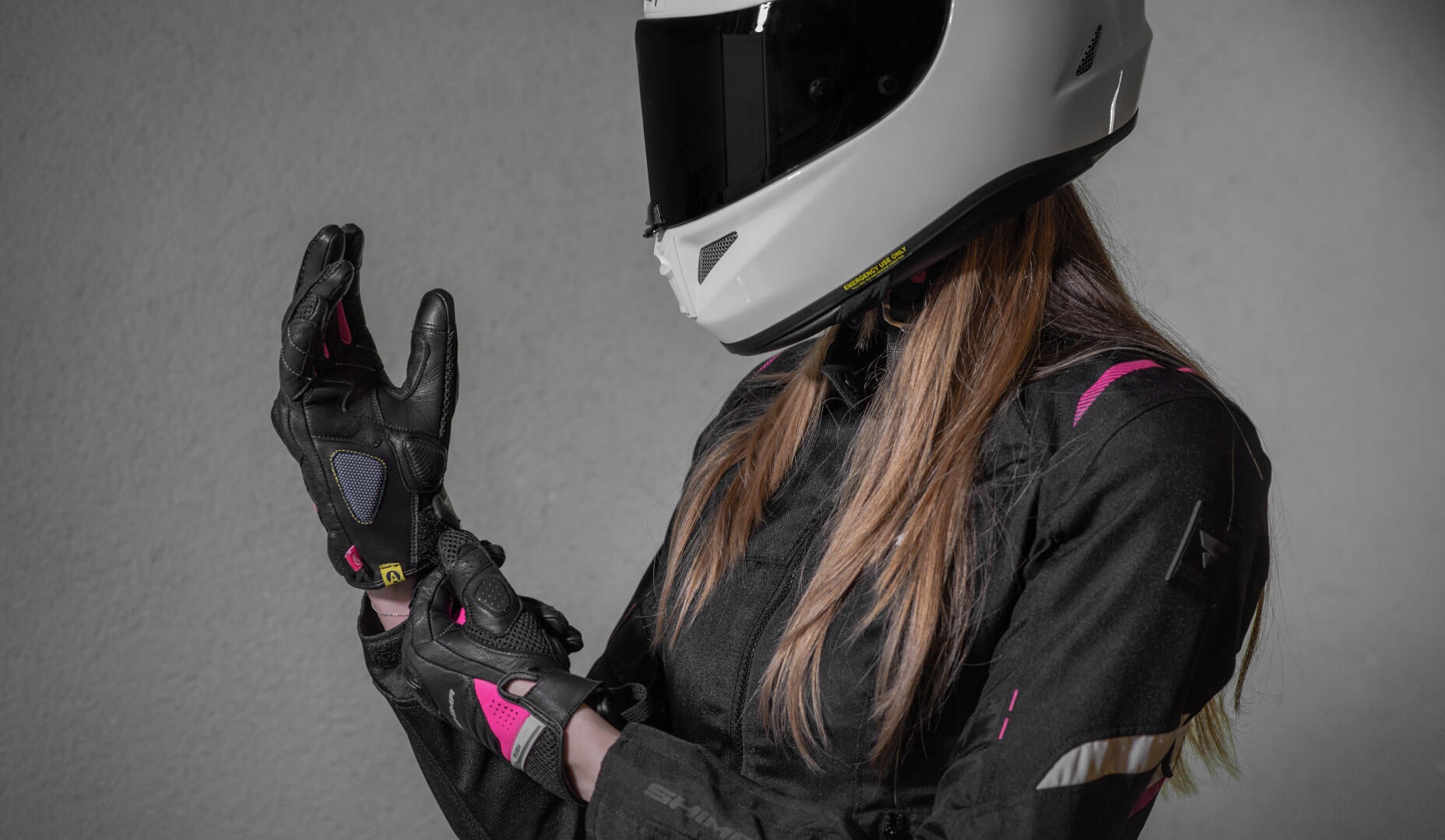 SHIMA Rush Dames Motorhandschoenen zwart/roze L Figuur 4
