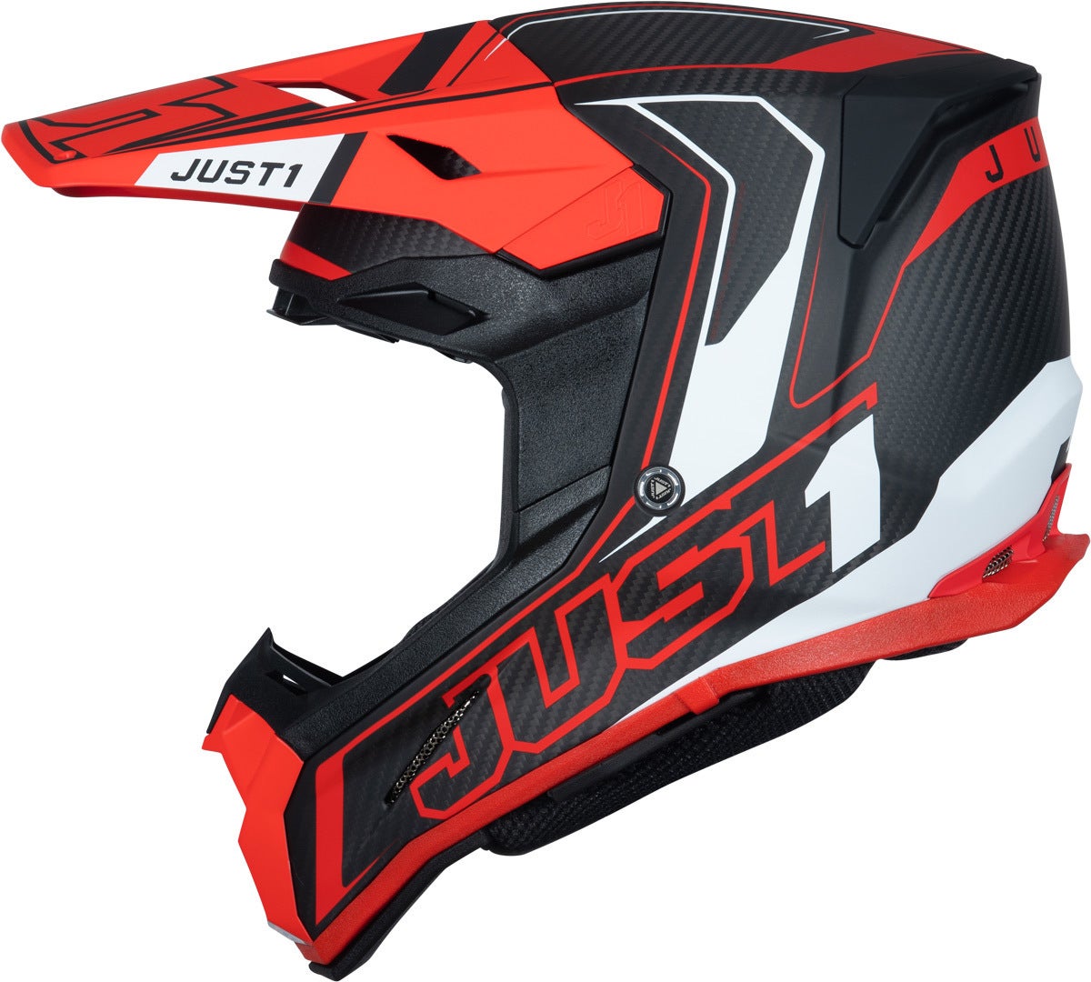 Just1 J22 Carbon Fluo 2.0 Motorcross Helm rood/wit M (57/58) Figuur 5
