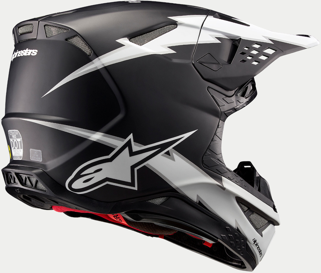 Alpinestars Supertech S-M10 Ampress 2024 Motocross hjälm Svart matt/vit XS (53/54) Figur 5