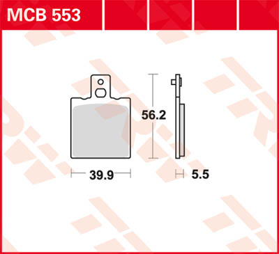 TRW Lucas Bremsbelag MCB553 Figur 1