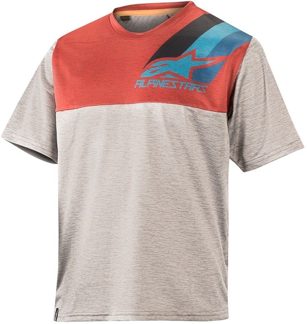 Alpinestars Alps 4.0 SS Juventude bicicleta Jersey Cinza claro/vermelho L Figura 1