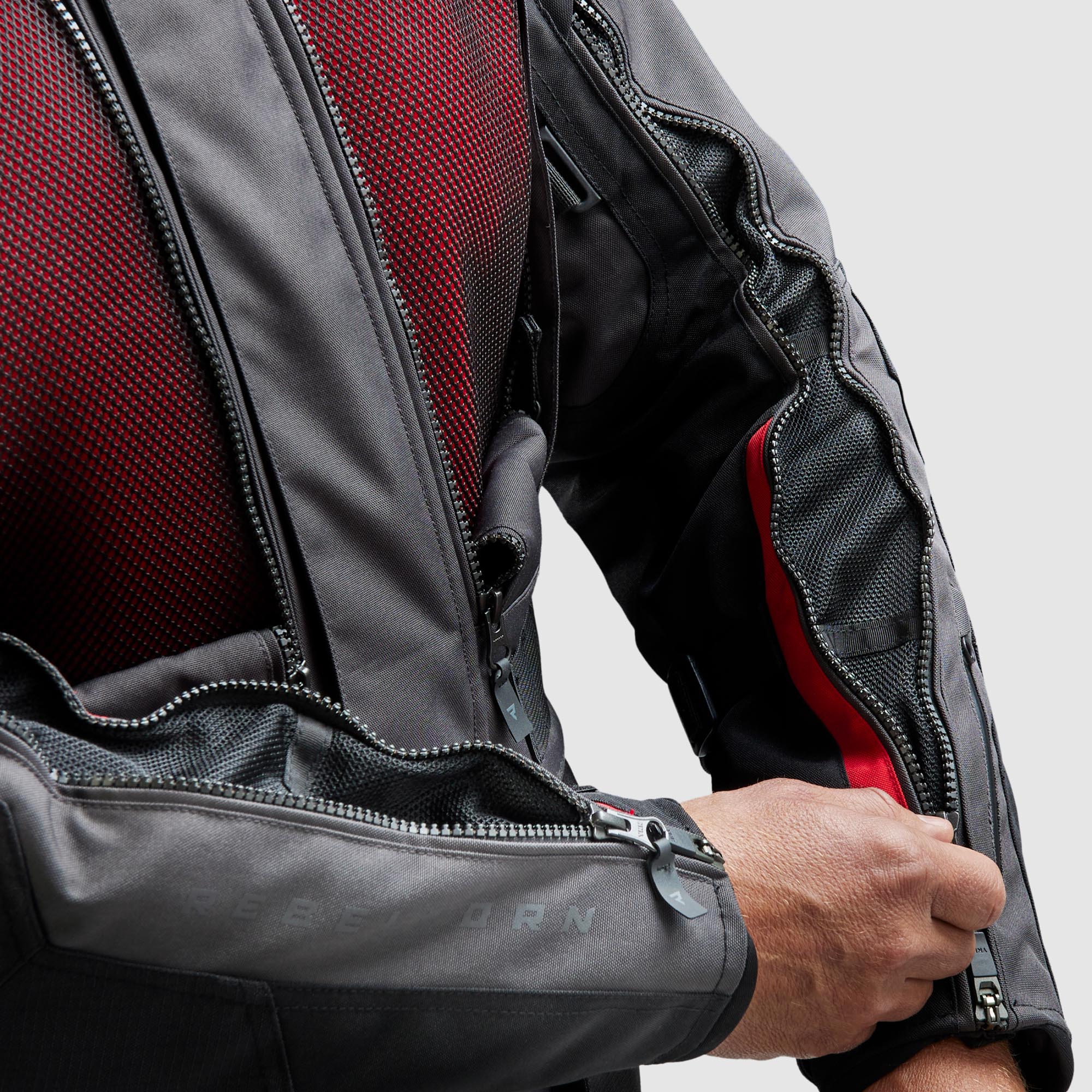 Rebelhorn Cubby 5 waterproof Motorcycle Textile Jacket dark grey/black/red L Figure 4