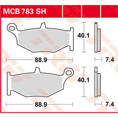TRW Lucas Sinterbelag MCB783SH Figur 1