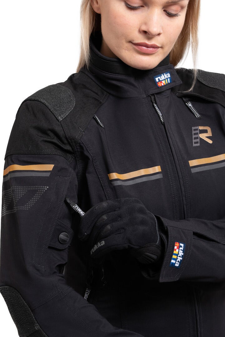 Rukka Armatou-R waterproof Ladies Motorcycle Textile Jacket black/brown 46 Figure 6
