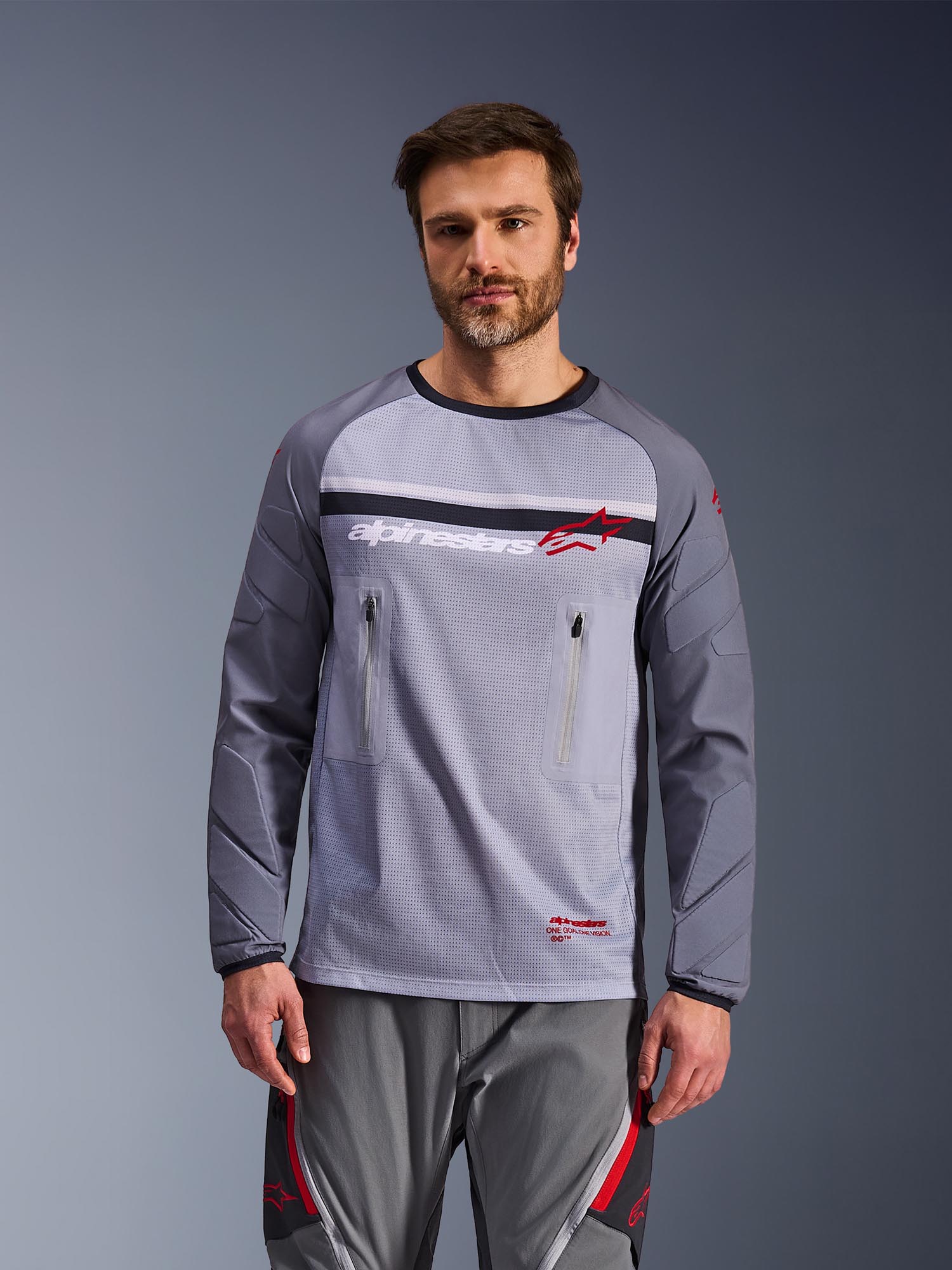 Alpinestars Maxdura Dual Motocross Jersey grau L Abbildung 3