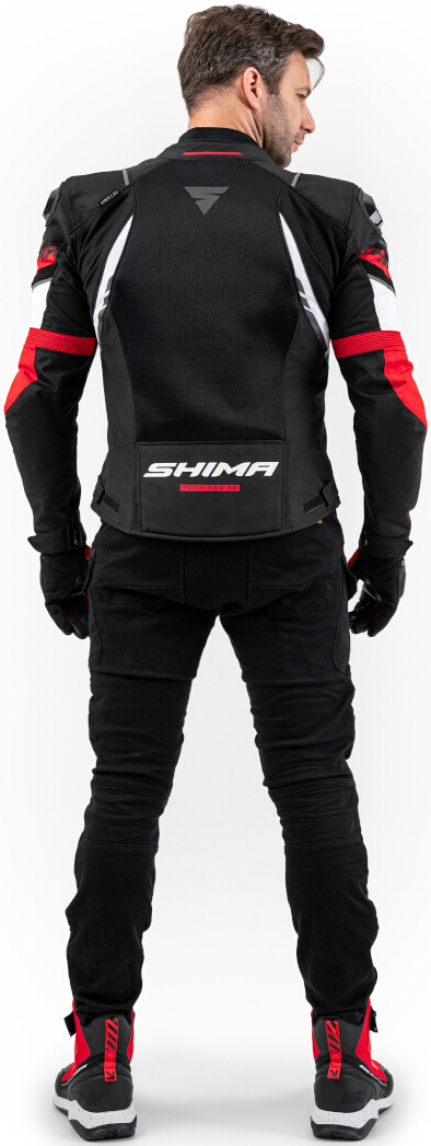 SHIMA Mesh Pro 2.0 Motorcycle Textile Jacket black/red/white M Figure 4