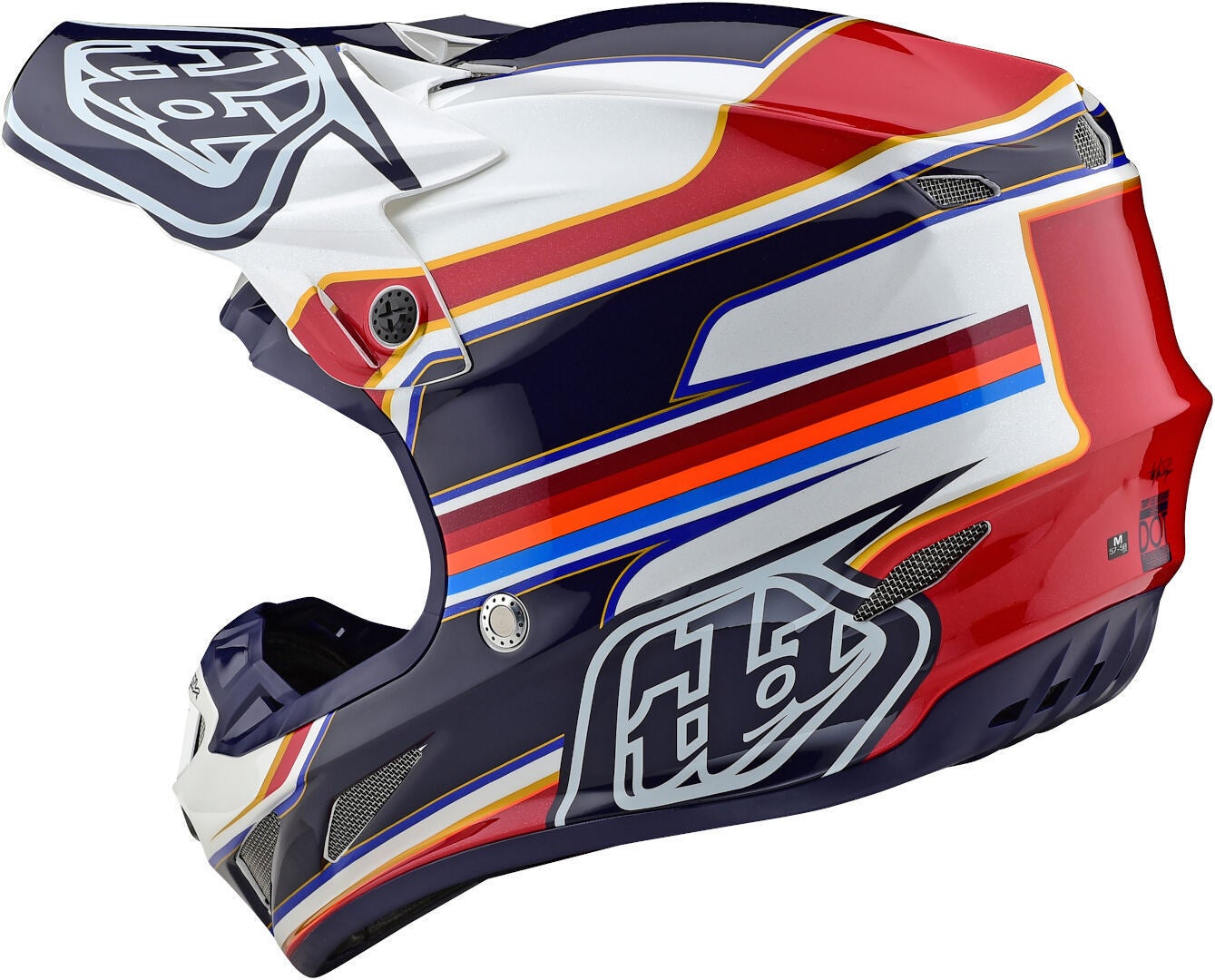 Troy Lee Designs SE4 Speed MIPS Casco motocross bianco/rosso/blu L Figura 7