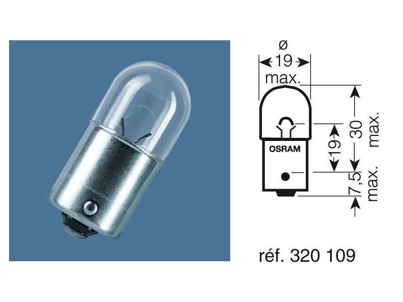 OSRAM Original glödlampa linje R5W 12V 5W - x10 Figur 4