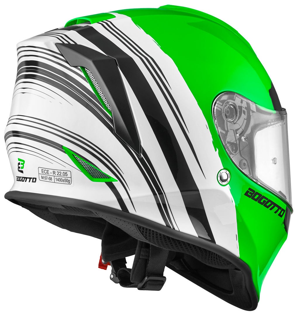 Bogotto V151 Wild-Ride Casco Verde/Nero/Bianco M Figura 2