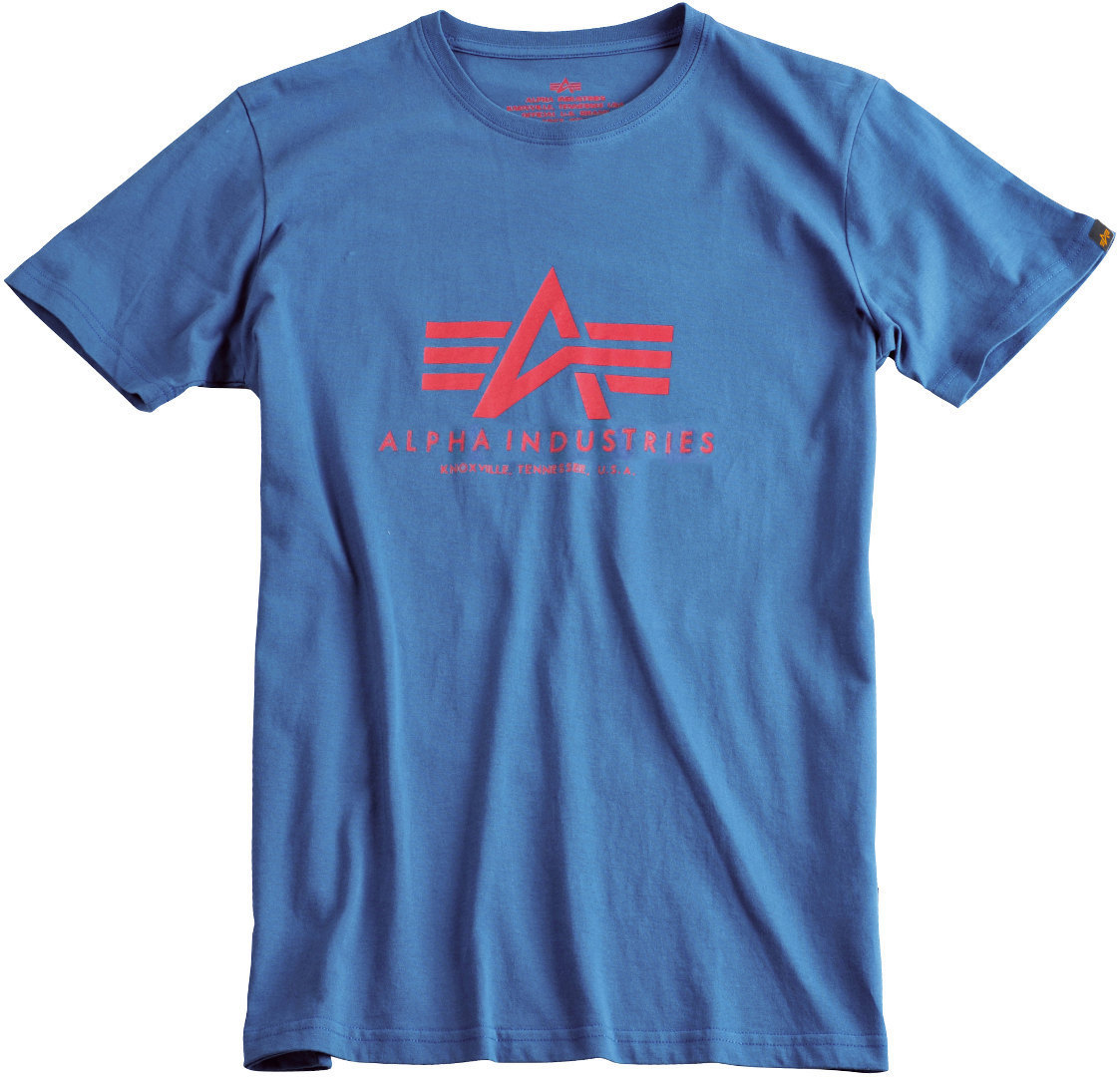 Alpha Industries Basic T-Shirt blauw/rood M Figuur 1