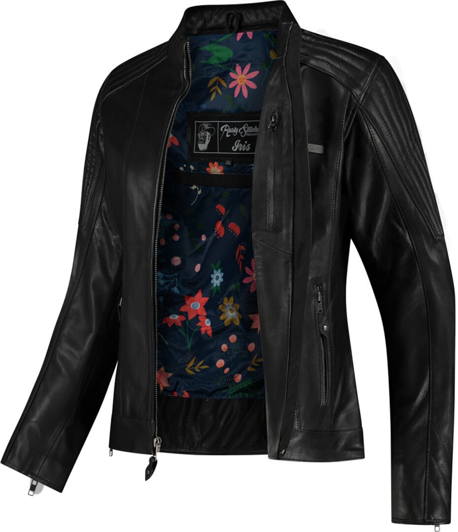Rusty Stitches Iris Ladies Motorcycle Leather Jacket black 42 Figure 3