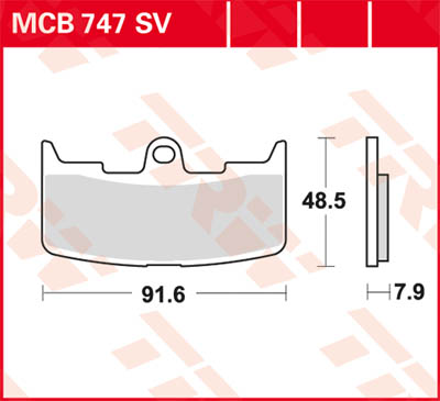 TRW Lucas Sinterbelag MCB747SV Figur 1