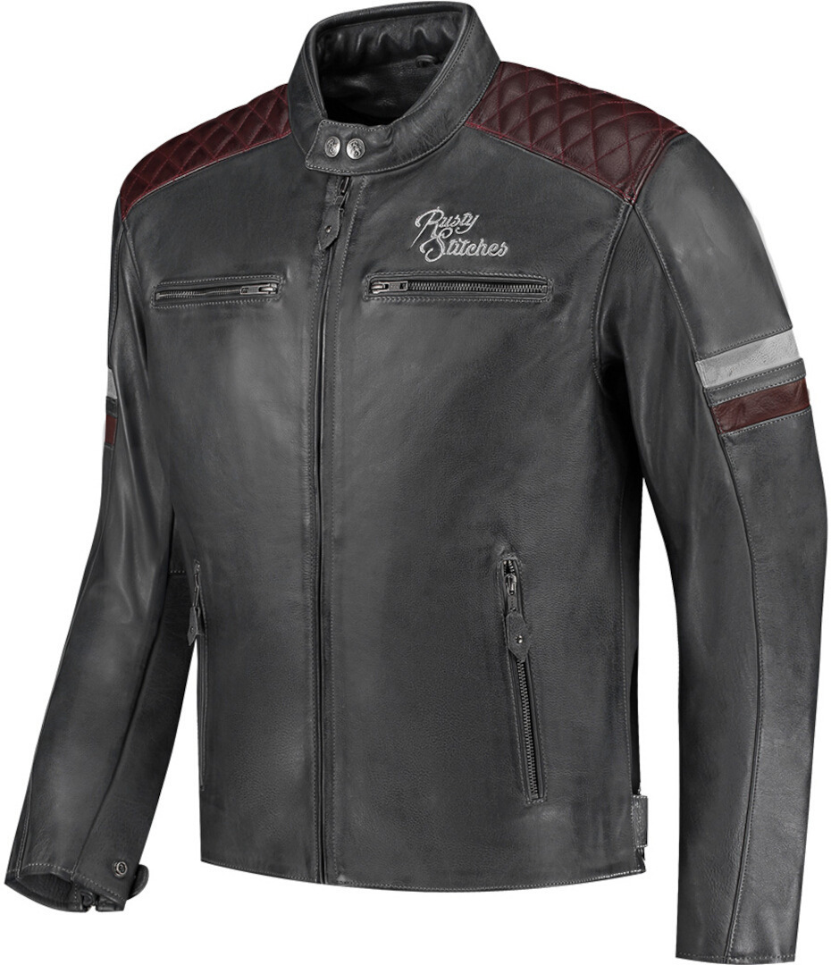 Rusty Stitches Jari V2 Motocyklová kožená bunda Antracit L Obrázek 1