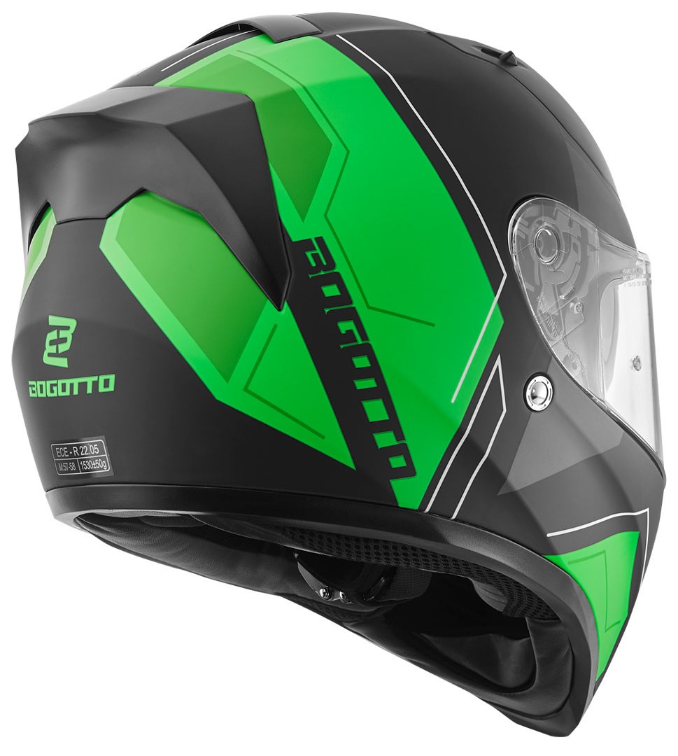 Bogotto V128 Strada Casco nero opaco/verde M Figura 3