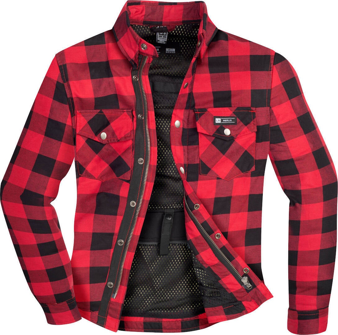 Merlin Axe Camisa de motocicleta preto/vermelho 3XL Figura 7