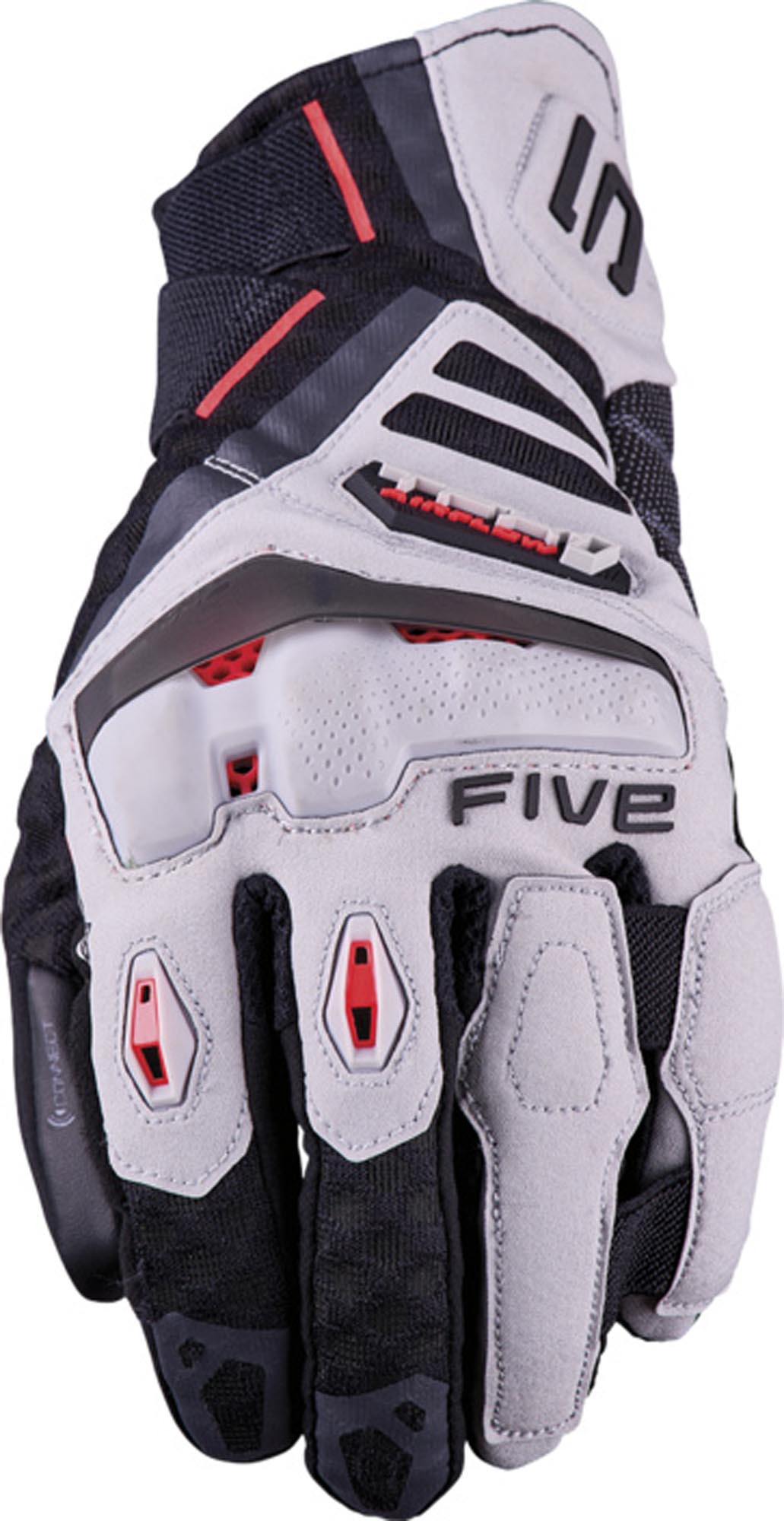 Five TFX1 Airflow Motorcykelhandsker grå/sort/rød S Figur 1