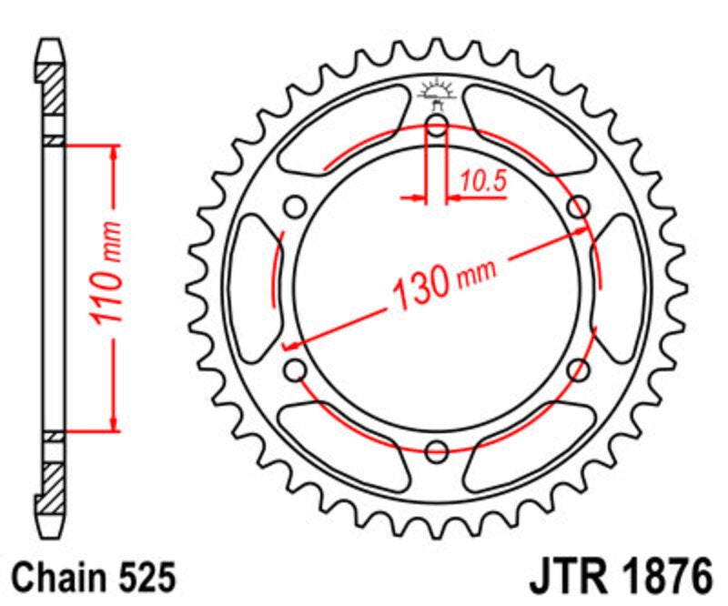 PIGNONS JT Couronne Acier Standard - 525 Figure 2