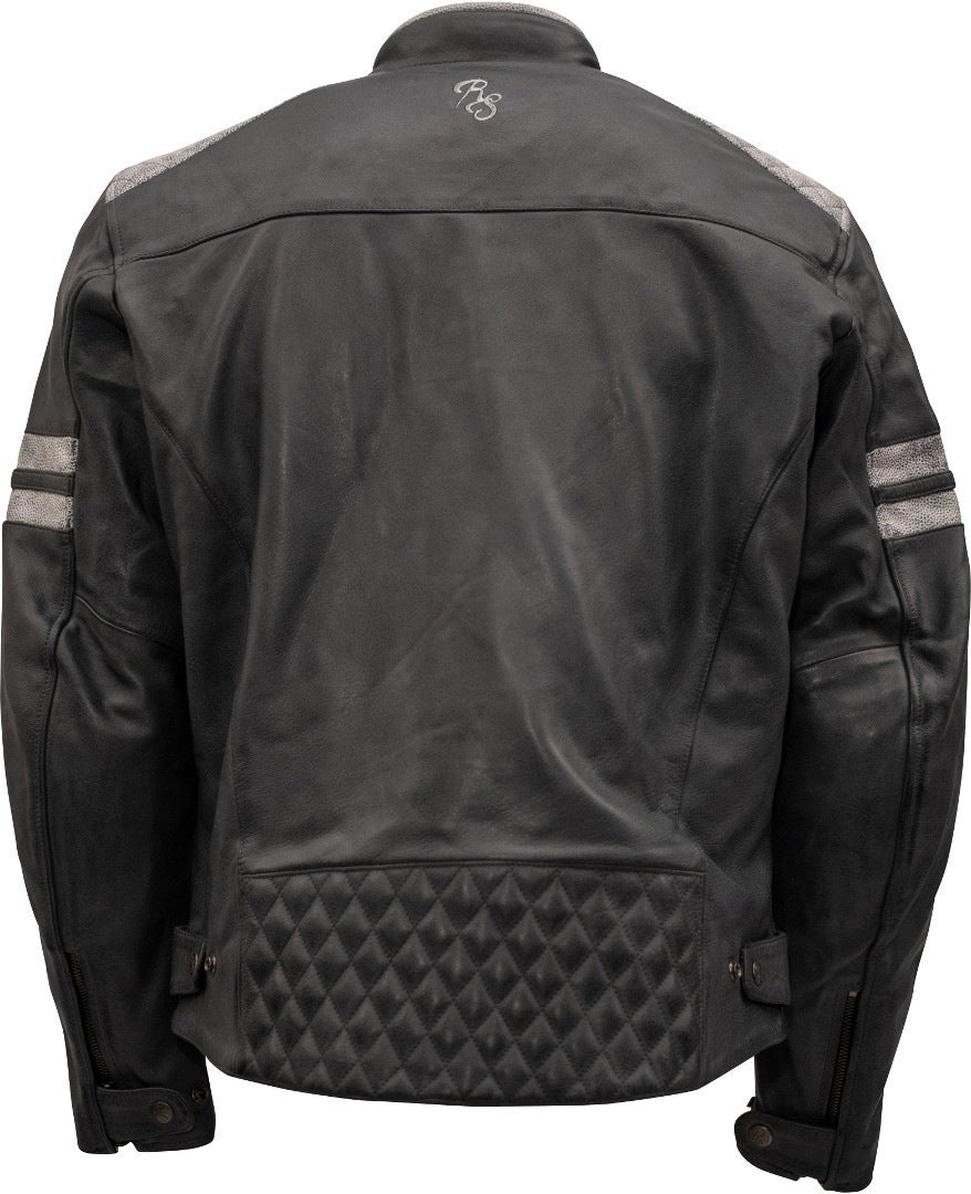 Rusty Stitches Jari Motorcycle Leather Jacket dark grey/light grey 3XL Figure 2