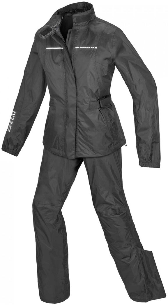 Spidi Touring Rain Kit ツーピースレディースオートバイレインスーツ 黒 L 図1
