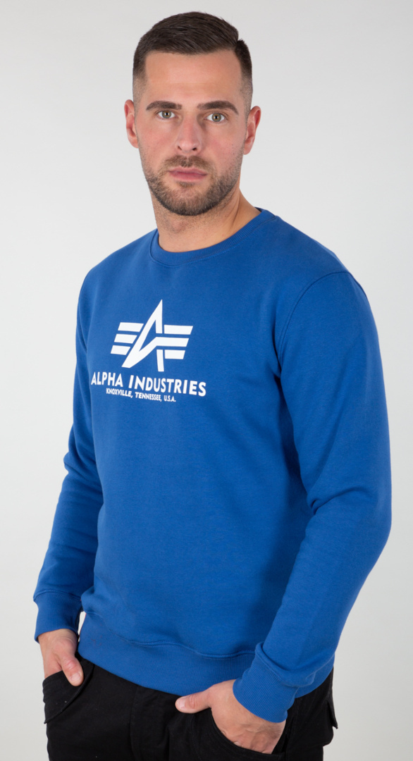 Alpha Industries Basic Sweatshirt Electrics Blue S Figure 1