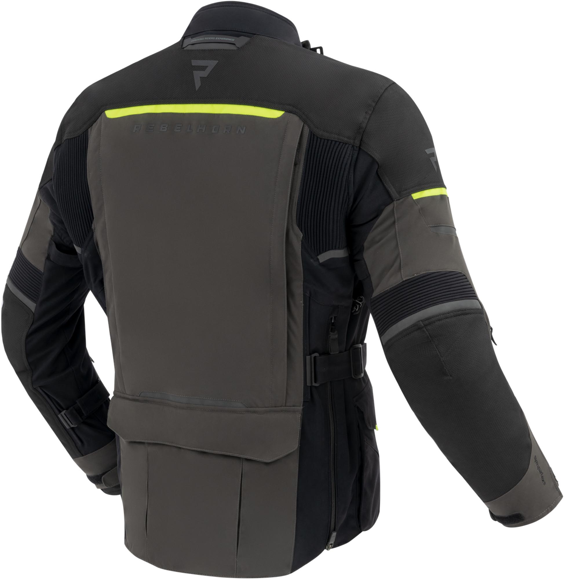 Rebelhorn Range Veste textile moto imperméable noir/anthracite/jaune M Figure 2