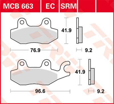 TRW Lucas Bremsbelag MCB663 Figur 1
