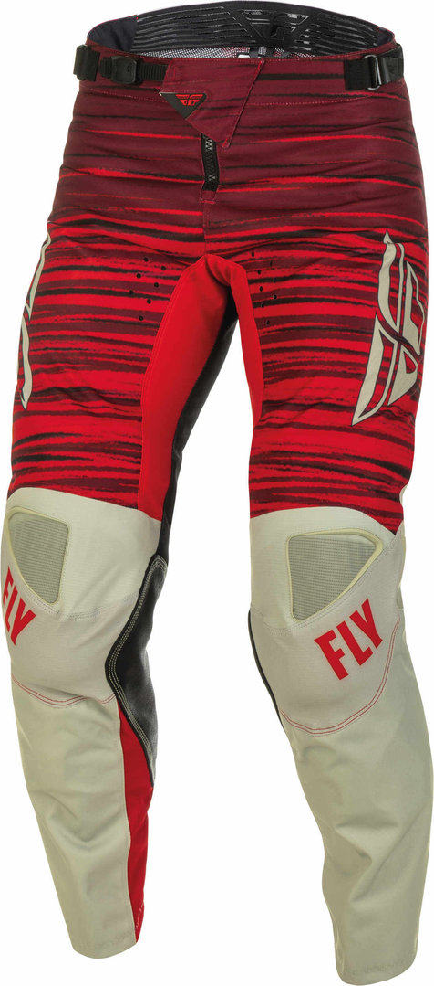 Fly Racing Kinetic Wave Calças de Motocross cinza/vermelho 36 Figura 2