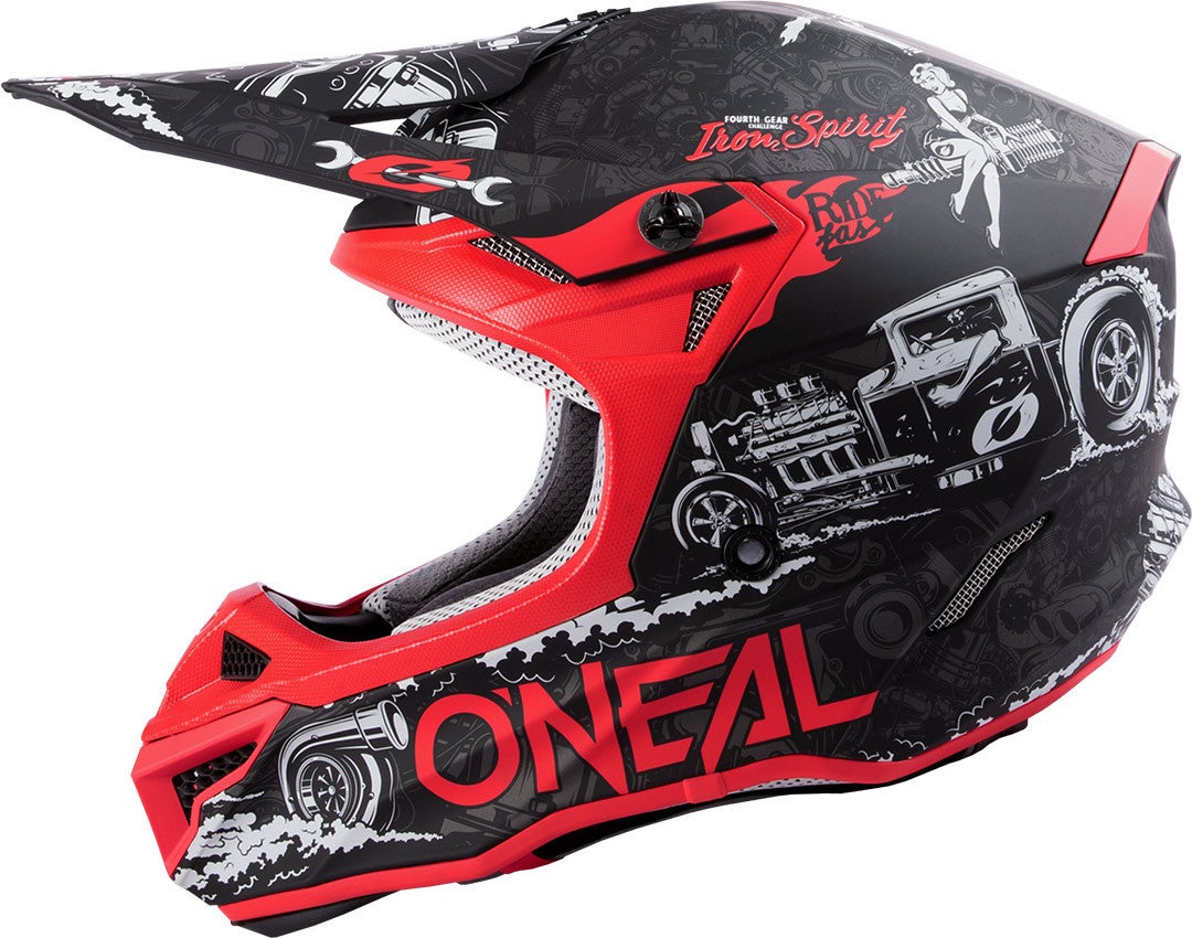 Oneal 5Series Polyacrylite HR Motocross Helm schwarz/rot S (55/56) Abbildung 5