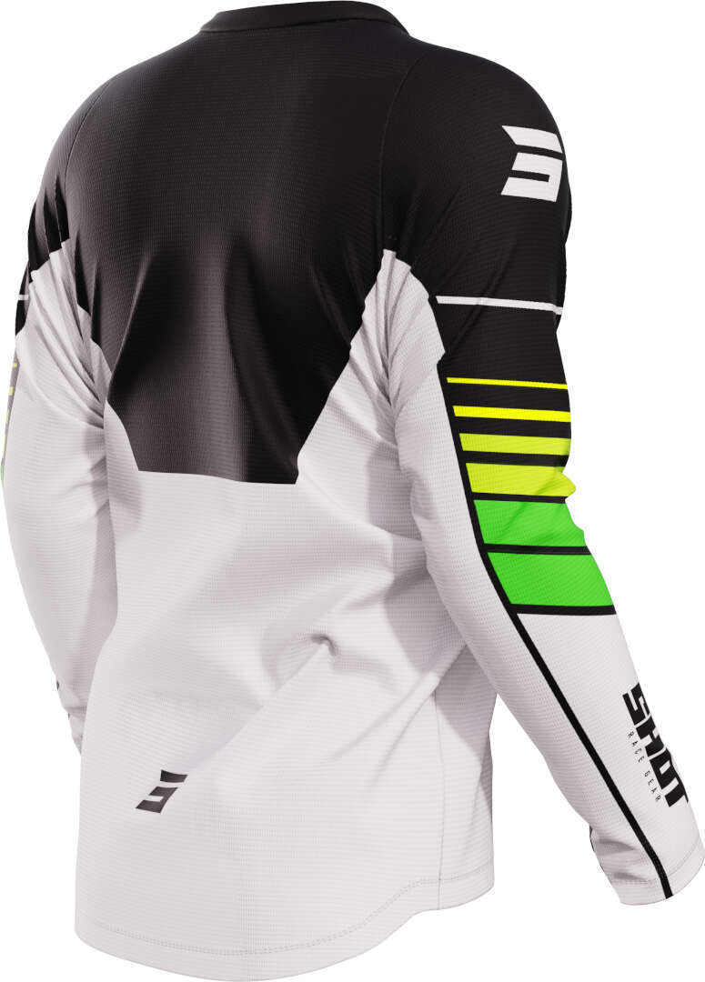 Shot Devo Peak Motocross Jersey schwarz/weiß/grün M Abbildung 2