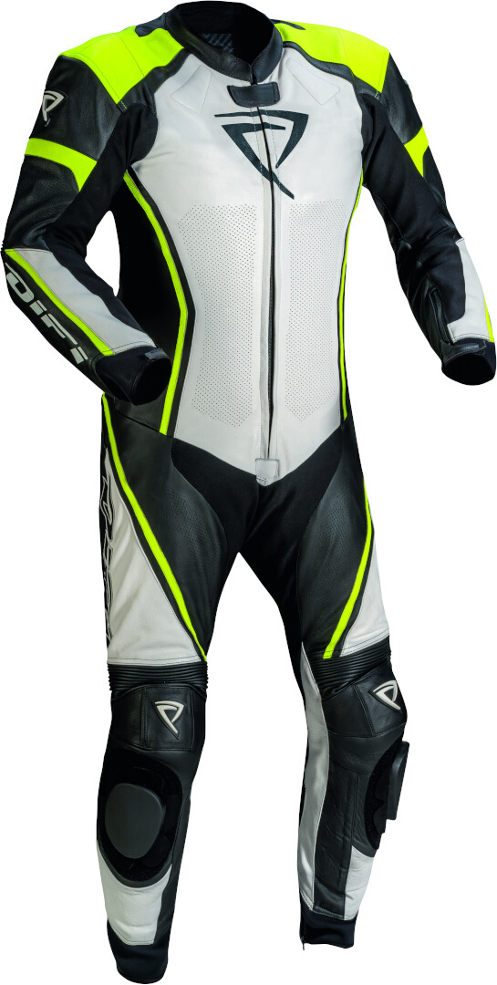 DIFI Imola perforated One Piece Motorcycle Leather Suit black/white/yellow 60 Figure 1