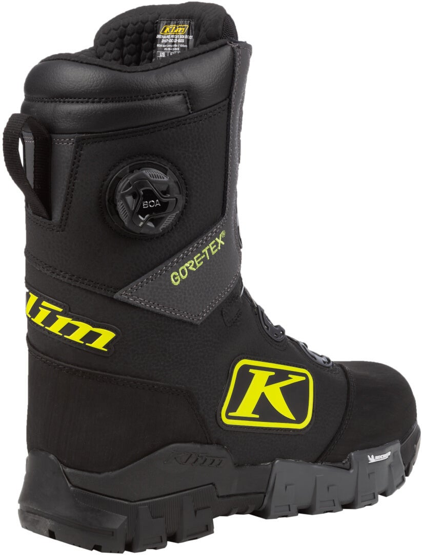 Klim Adrenaline Pro S GTX BOA Snowmobile Boots black/neon-yellow 9 Figure 8