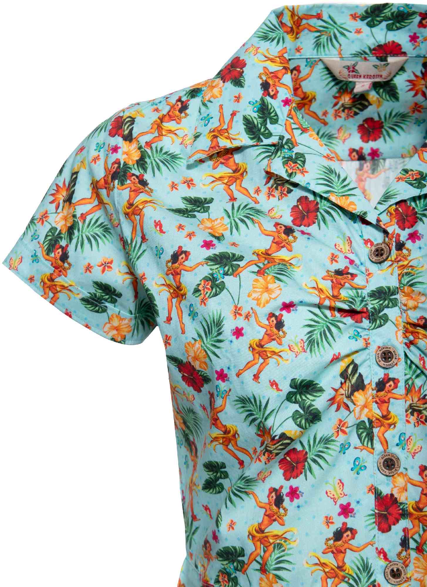 Queen Kerosin Hula Girls Damen Bluse 3XL Abbildung 3